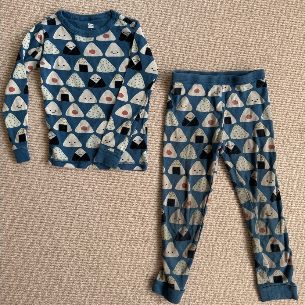 Tea Collection Blue and Black Kids Pajama Set